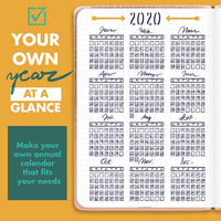 Ultimate Productivity Stencil Set for Dotted Journals - Time Saving Planner Accessories/Supplies Kit Makes Creating Layouts Easy - Incl. Bullet Point Checklists, Daily/Weekly/Monthly Calendars - Arteztik
