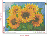 Kit de pintura de diamante 5D para adultos, pintura de perforación completa con diamantes, pintura de pared de diamante para niños para sala de estar, kit de pintura de punto de cruz de diamante para manualidades (14 x 18 pulgadas flores) - Arteztik
