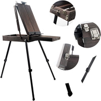 Conda - Caballete de caja francesa de 70 pulgadas con patas de aluminio, plegable, duradero, para dibujar, ideal para pintar, dibujar y dibujar - Arteztik
