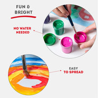 Daco - Pintura acrílica acrílica para niños, incluye 12 colores 0.7 fl oz, con caja de viaje y almacenamiento, pintura acrílica para principiantes, niños, suministros de pintura escolar, lienzo de pintura, pintura de dedo - Arteztik
