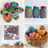 Mandala Dotting Tools Set – PGFUN 49 piezas Kit de pintura de puntos con herramientas de punto, bolígrafo de bola, bandeja de pintura y cepillos para pintura de rocas, colorear, arte de uñas, dibujo y dibujo - Arteztik
