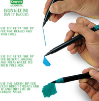 Set de caligrafía con rotuladores de doble punta de Crayola, con punta fina y punta gruesa - Arteztik
