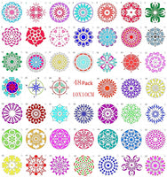 Juego de 56 plantillas de mandala para pintar y dibujar en madera de roca - Arteztik
