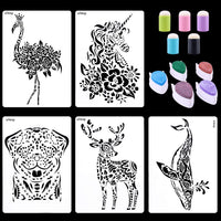16 PCS Stencils for Painting on Wood Mandala Wall Stencils for Paint Large Pattern DIY Drawing Template for Letter Journal Rock Painting Art Projects, Reusable - Arteztik
