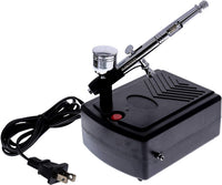 Kit de sistema de aerógrafo Master Airbrush con un aerógrafo de doble acción G23 multiusos con alimentación por gravedad con 1/3 oz. Taza y punta de 0.012 in, mini compresor de aire, manguera, estuche de almacenamiento, tarjeta de enlace de cómo se utiliz - Arteztik
