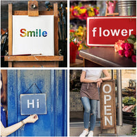 Plantillas de letras de 3.0 in, 62 plantillas de números de letra grandes para pintar en madera, plantilla de alfabeto reutilizable para tela, pared, bandera de jardín - Arteztik
