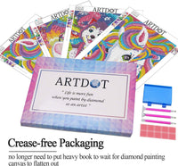 ARTDOT - Juego de 4 kits de pintura de diamante 5D para adultos, kits de pintura por número, perforación completa, diamantes de imitación de cristal, arte para decoración de pared del hogar, regalo de 12 x 16 pulgadas - Arteztik
