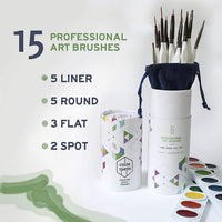 Juego de pinceles de pintura en miniatura para principiantes, 15 pinceles de pintura de detalles, juego de pinceles de pintura en miniatura, juego de pinceles de pintura para detalles pequeños para pintura en miniatura, pinceles de pintura para precisión - Arteztik

