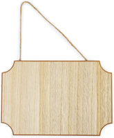 Letreros de madera sin terminar para colgar para manualidades (9 x 6 x 0,25 pulgadas, 3 formas, 6 unidades) - Arteztik
