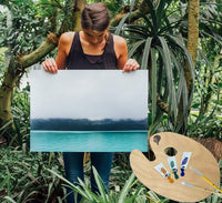 daveliou Pintura Pinceles & Paleta – Juego de 12 pinceles – 12 acrílico no tóxico pinturas – Paleta de madera - Arteztik
