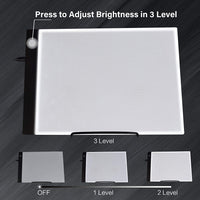 Orionstar 5D Kit de accesorios de pintura con diamantes con almohadilla de luz LED USB A4, rodillo de bordado de diamante, bolígrafo de perforación completa, caja de contenedor, claies, soporte de tablero de iluminación para adultos y niños, 60 unidades - Arteztik
