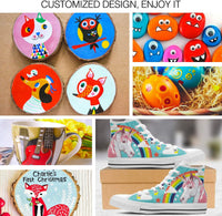 Emooqi - Juego de 18 rotuladores de pintura acrílicos para rocas, manualidades, cerámica, vidrio, madera, tela, lienzo, suministros para manualidades - Arteztik

