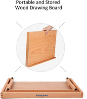 Falling in Art 4-Position Wood Drafting Table Easel Drawing and Sketching Board, 17 1/10 Inches by 12 1/2 Inches - Arteztik
