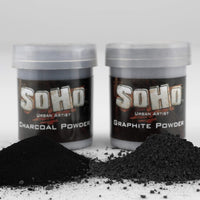 SoHo Urban Artist - Polvos de grafito y carbón para dibujo, 0.53 oz y marca creativa, juego completo de mezcla de carbón y pastel - Arteztik
