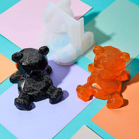 2 piezas de molde de resina de oso epoxi 3D oso moldes de epoxi titular del teléfono molde de silicona en forma de oso molde de resina para manualidades DIY decoración del coche, accesorios de decoración del hogar - Arteztik
