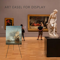 Caballete de exhibición plegable, caballete para póster de piso de 66 pulgadas de alto, caballete de arte telescópico ajustable, soporte para caballete de pintura, fácil montaje, 6 unidades - Arteztik
