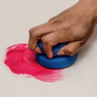 Esponja aplicadora de pintura para artes y manualidades y cera de coche, 2 unidades, doble cara, redonda, azul - Arteztik
