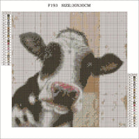 Kit de pintura de diamante cuadrada para bricolaje, kit de números, diseño de vaca de leche, bordado de diamantes de imitación, suministros de arte de punto de cruz, decoración de pared de lona - Arteztik
