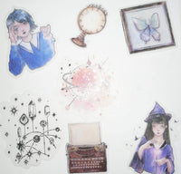 Fantasy Magic Girl - Juego de pegatinas decorativas (60 unidades, para álbumes de recortes, calendarios, arte, manualidades, álbumes, boletines, cartas, etc. - Arteztik
