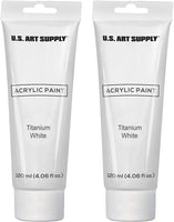 Twin-Pack-U.S. Art Supply - Tubo de pintura acrílica (4.1 fl oz, 2 unidades), color blanco - Arteztik
