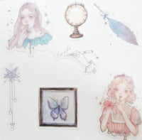 Fantasy Magic Girl - Juego de pegatinas decorativas (60 unidades, para álbumes de recortes, calendarios, arte, manualidades, álbumes, boletines, cartas, etc. - Arteztik
