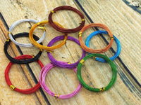Vincilee - 10 rollos de alambre de aluminio para manualidades, de varios colores, para hacer joyas y manualidades (0.039 in de diámetro) - Arteztik
