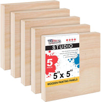 U.S. Art Supply - Tableros de madera de abedul de 10.0 in x 10.0 in de profundidad (4 unidades) - Lienzo de pared de madera para artista, pintura de medios mixtos, acrílico, aceite, acuarela, encáustico - Arteztik
