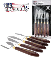 U.S. Art Supply - Juego de 5 cuchillos de paleta de metal surtidos - Arteztik
