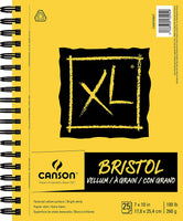 Canson XL Series Bristol - Bloc de papel de vitela para lápiz, acabado de vitela, plegable, 100 libras, 9 x 12 pulgadas, blanco brillante, 25 hojas - Arteztik
