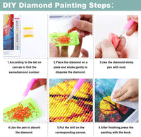 XPCARE - Juego de 12 kits de pintura de diamante 5d, redondos, perforación completa, acrílico, bordado, punto de cruz, para decoración de pared del hogar, luna (lienzo de 12.0 x 12.0 in) - Arteztik
