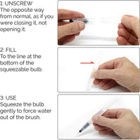 Chromatek - Juego de 6 pinceles de pintura para bolígrafo acuática, incluye tutoriales de vídeo en línea y plantillas de imagen descargables, ideal para todos los pigmentos solubles en agua y medios de acuarela. - Arteztik
