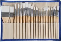Conda - Juego de 24 pinceles de pintura de diferentes formas, mango ergonómico de madera profesional con estuche organizador para acuarela acrílica, pintura de roca - Arteztik
