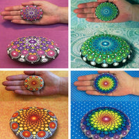 Juego de 37 herramientas para puntear mandalas, herramientas de punto, pinceles de mandala, estarcido de bola, para pintar rocas, puntear uñas, dibujar y hacer arte de dibujo. - Arteztik
