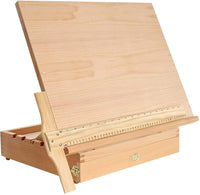 US Art Supply - Tabla de dibujo y bocetos de madera ajustable con cajón de almacenamiento - Arteztik
