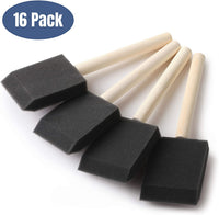 Bates - 16 pinceles de pintura de espuma, 2 pulgadas, esponja, esponja, espuma, espuma, espuma, espuma, pinceles para pintura, pinceles de espuma para manchas, esponjas de pintura, esponja de espuma - Arteztik
