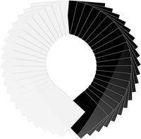 Láminas de vinilo adhesivo permanente con reverso brillante de EZ Craft USA, 12 x 12 pulgadas, 40 hojas blancas y negras brillantes, funciona con crickut y otros cortadores - Arteztik
