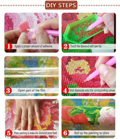 KOTWDQ 5d Kit de pintura de diamante para adultos niños Dragonfly flor de taladro completo diamante dotz para hogar decoración de pared 12 x 16 pulgadas (tamaño de lienzo) - Arteztik
