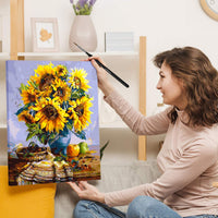 Artsy Etta - Pintura por números para adultos con marco de pinceles y alambre para colgar, kits de pintura para adultos por número en lienzo, pintura para números para adultos - Arteztik
