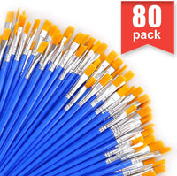 AROIC Paint Brushes Set,120 pcs Nylon Hair Brushes for Acrylic Oil Watercolor Artist Professional Painting Kits - Arteztik
