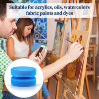 3 esponjas de pintura aplicador de esponja redonda de pintura para manualidades, esponjas sintéticas artistas esponjas de acuarela para arte artesanía, arcilla de limpieza de cerámica de pared - Arteztik
