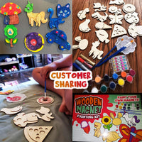 GoodyKing suministros para manualidades y artes para niños – Kit de pintura de creatividad para decorar tu propio imán de madera para niños de 3 4 5 6 años de edad, bricolaje, regalo de cumpleaños, actividad familiar, proyecto de cumpleaños, regalo de cum - Arteztik
