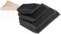 Vanitek Juego de 10 brochas planas y flexibles de espuma de poliéster con punta biselada y mango de madera, ideal para aplicar pintura, pinturas a base de aceite, manchas, barniz, esmalte, pintura de látex, superficies lisas, artes y manualidades - Arteztik
