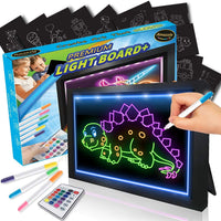Amazola AM-102 - Tabla de dibujo para niños, incluye mando a distancia y 10 plantillas - Arteztik
