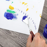 StarVAST - Juego de 9 cuchillos de paleta para artistas, acero inoxidable, espátula de mezcla flexible con asas de madera resistentes para pintura al óleo acrílica, mezcla de efectos especiales - Arteztik
