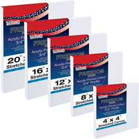 US Art Supply lona elástica sin ácido, de calidad, supervaliosa, de 8 x 10 pulgadas, paquete de 10, yeso de excelente perfil, paquete de supervalor de 10 lonas - Arteztik
