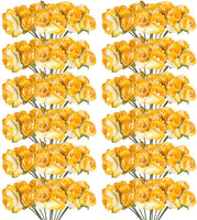 CCINEE - 120 flores artificiales amarillas de papel de 0.591 in para manualidades, álbumes de recortes, suministros de boda, adornos de San Valentín - Arteztik

