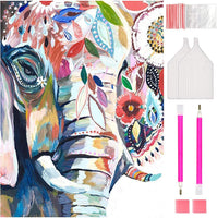 Un BAILIHUA 5D DIY Diamond Painting Animal, 5D Diamond Painting Elephant, Diamond Painting Kits para adultos y niños, Diamond Embroidery Arts Craft Canvas Supply for Home Wall Decor (12 x 16 pulgadas) - Arteztik
