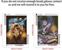 2 Pack 5D Full Drill Diamond Painting Kit, KISSBUTY DIY Magician Owl Diamond Rhinestone Painting Kits for Adults and Beginner Diamond Arts Craft Decor, 15.8 X 11.8 Inch - Arteztik

