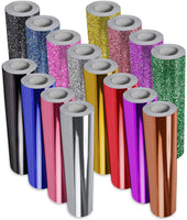 VViViD DECO65 - Rollo de vinilo adhesivo permanente para Cricut, Silueta y Cameo, incluye rollo de papel transparente de transferencia de 12.0 x 24.0 in, paquete de 8 colores - Arteztik
