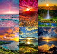 SIIYIX 6 juegos de pintura de diamante 5d para decoración de pared del hogar, 12 x 16 pulgadas - Arteztik
